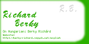 richard berky business card