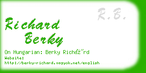 richard berky business card